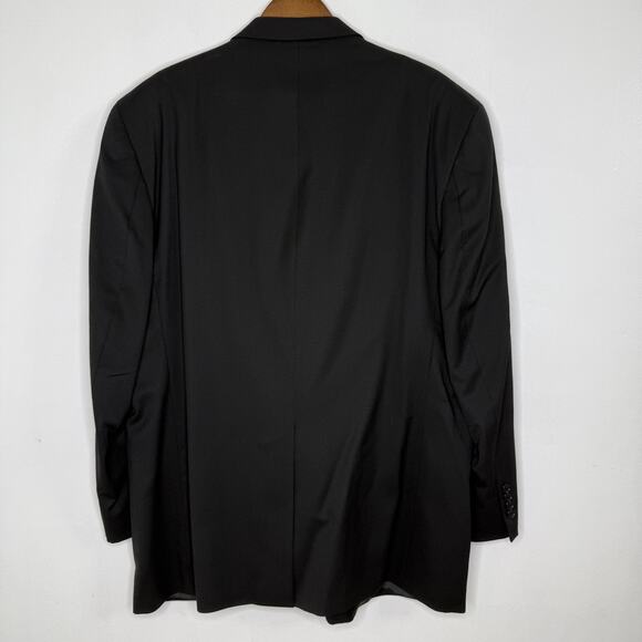 Ralph Lauren Blazer Mens 52L Black Wool Two Button Notch Lapel Jacket Coat - Picture 5 of 7